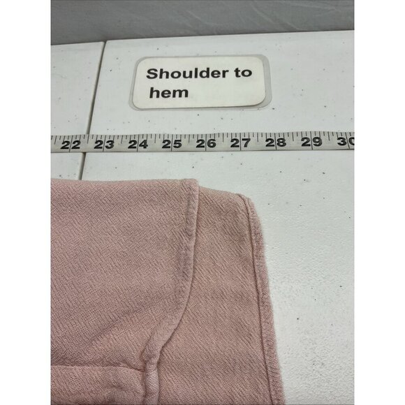 Xirena Textured Pink Button Down Shirt Career Minimalist USA Size M - Picture 6 of 9